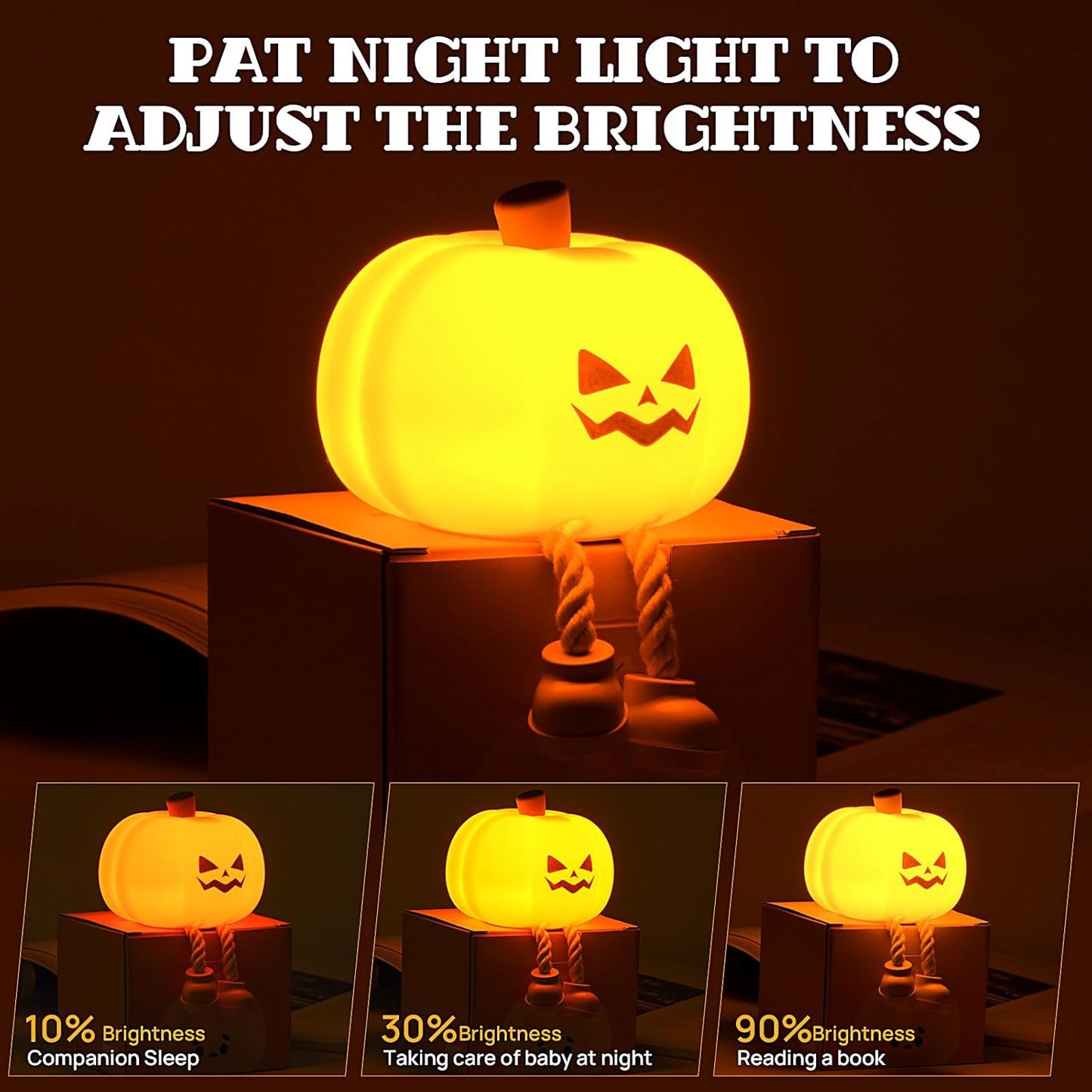 QIAWI Cute LED Pumpkin Night Light