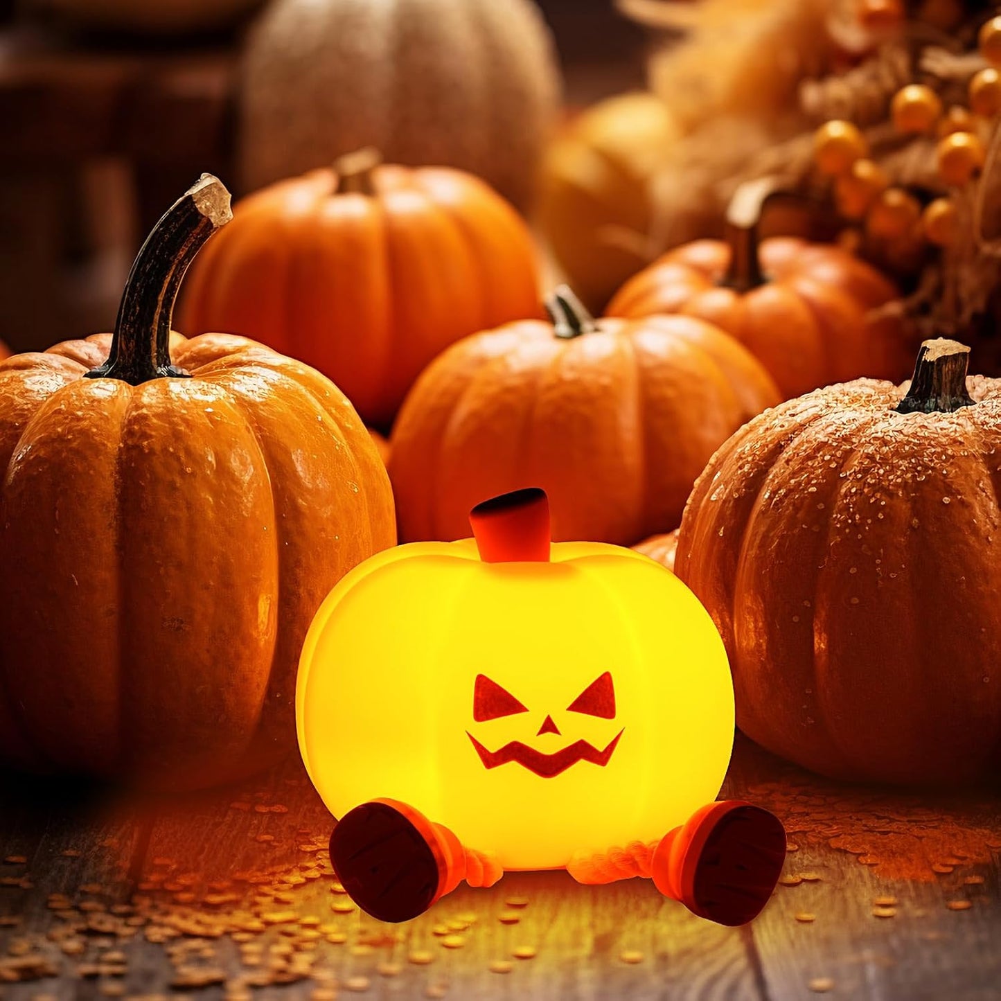 QIAWI Cute LED Pumpkin Night Light