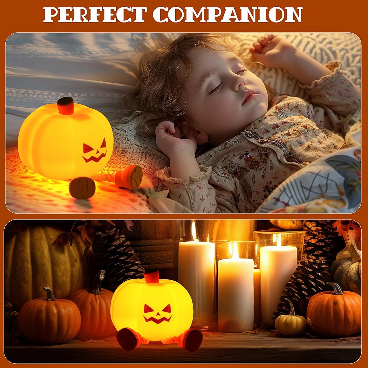 QIAWI Cute LED Pumpkin Night Light