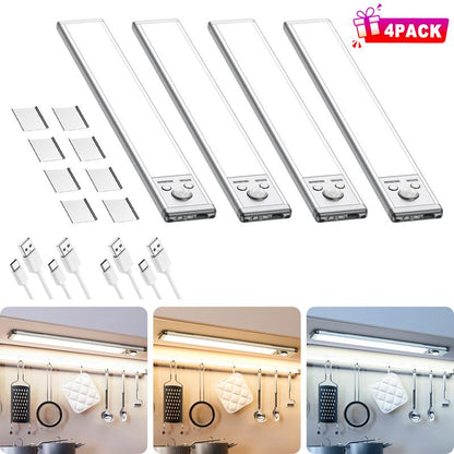 TAILEDEN Under Cabinet Lights,76LED Motion Sensor Night Light Indoor
